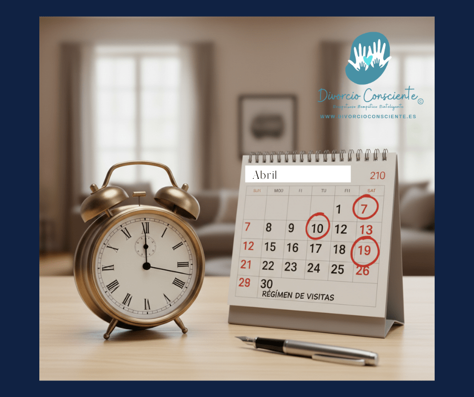 Calendario y reloj para definir con exactitud el régimen de visitas y evitar conflictos.